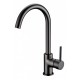 Euro Round Gunmetal Grey Kitchen Sink Mixer Tap 360° Swivel